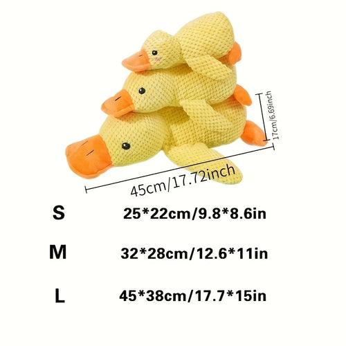 1Pcs Dog Toy Little Yellow Duck Plush Toy Self-entertaining,Bite-resistant,Teething,Sound-making Toy for Small and Medium Dogs
