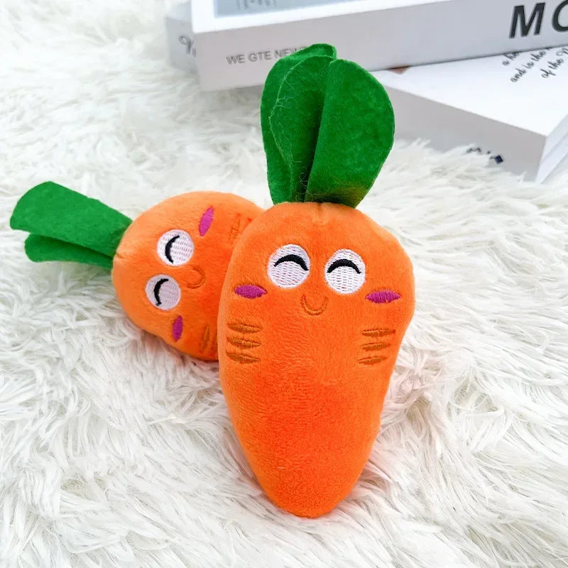 Carrot Squeak Dog Toy Delight