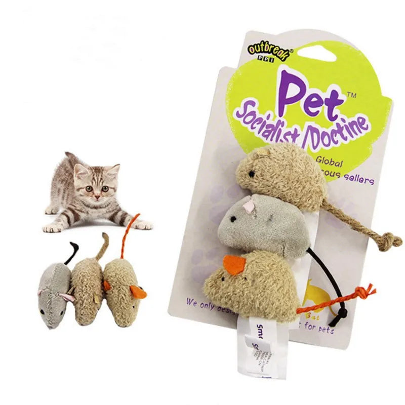 Fun Plush Mouse Cat Toy