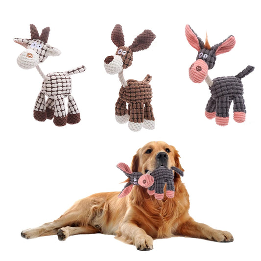 Stuffed Donkey Dog Chew Toy - Biteresistent