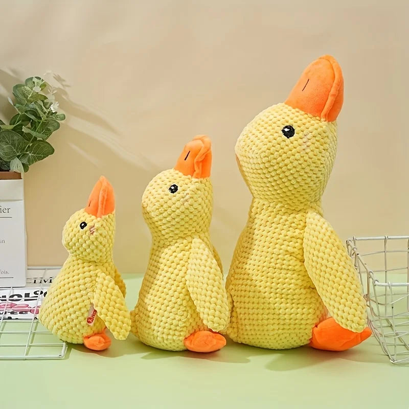 1Pcs Dog Toy Little Yellow Duck Plush Toy Self-entertaining,Bite-resistant,Teething,Sound-making Toy for Small and Medium Dogs